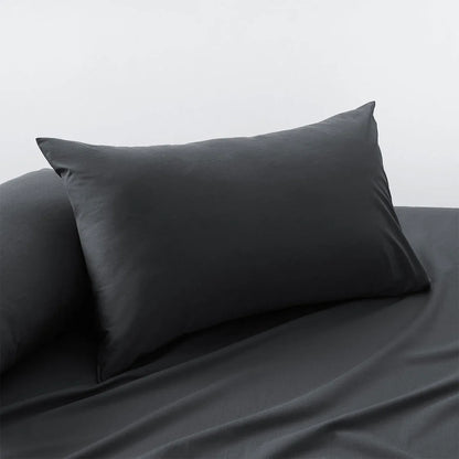 Accessorize Charcoal 400TC Bamboo Cotton Pair of Standard Pillowcases 48 x 73 + 15cm - Mekamart Australia