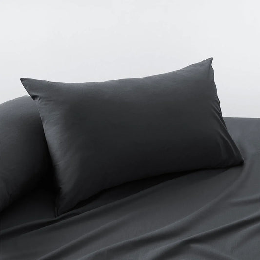 Accessorize Charcoal 400TC Bamboo Cotton Pair of Standard Pillowcases 48 x 73 + 15cm - Mekamart Australia