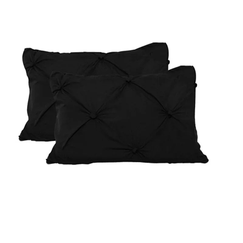 Accessorize 2 Pce Puffy Standard Pillowcases Black - Mekamart Australia