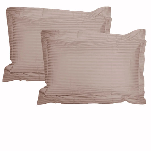 Accessorize 325TC Pair of Stripe Jumbo / Queen Pillowcases Blush - Mekamart Australia