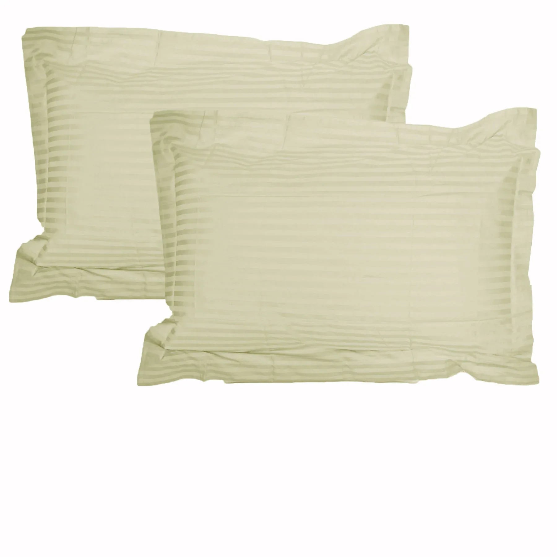 Accessorize 325TC Pair of Stripe Jumbo / Queen Pillowcases Ecru - Mekamart Australia