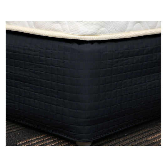Easy Fit Quilted Valance Black - Single - Mekamart Australia