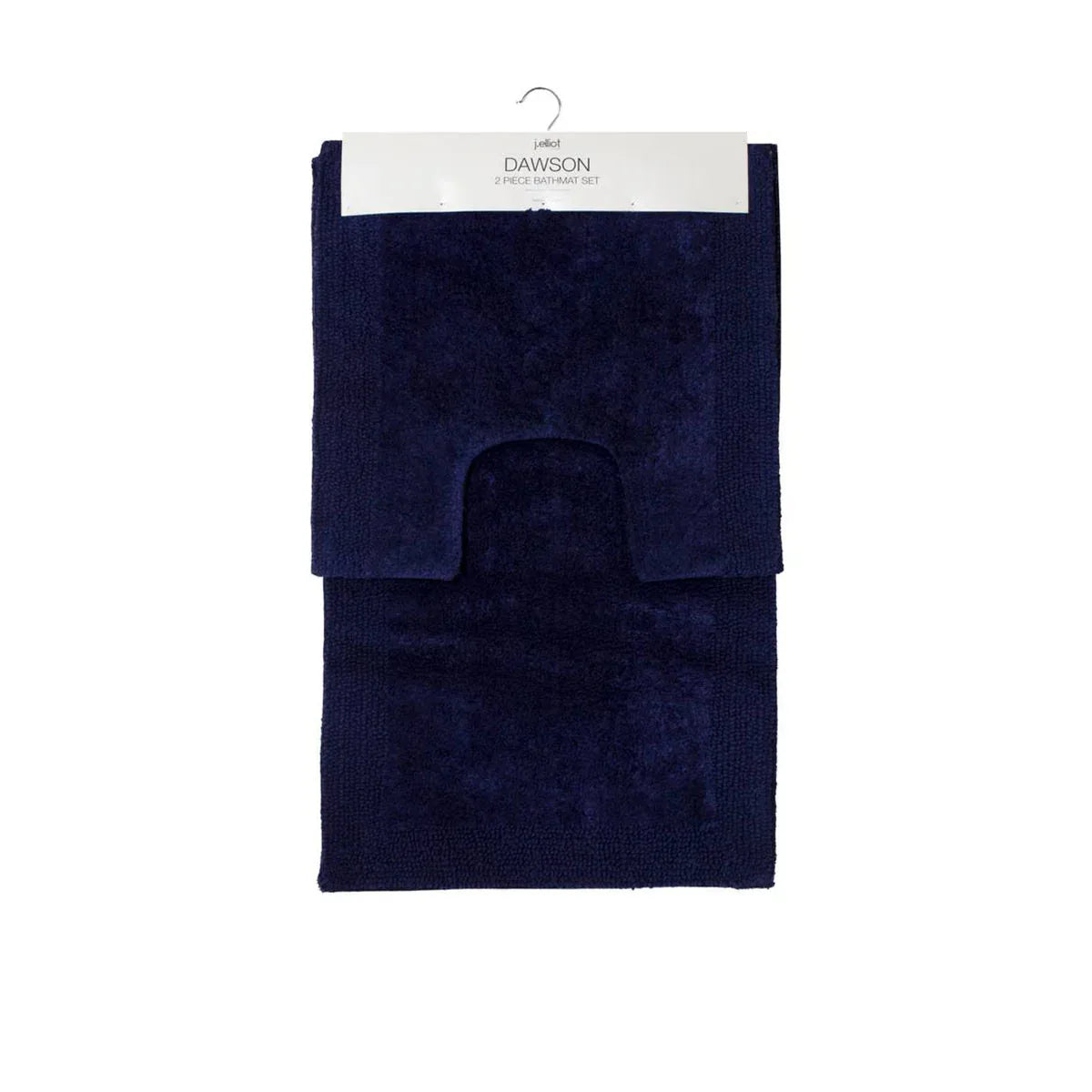 J.Elliot Home Home 2000GSM 2 Pce Dawson 100% Cotton Bath Mat Set Navy - Mekamart Australia
