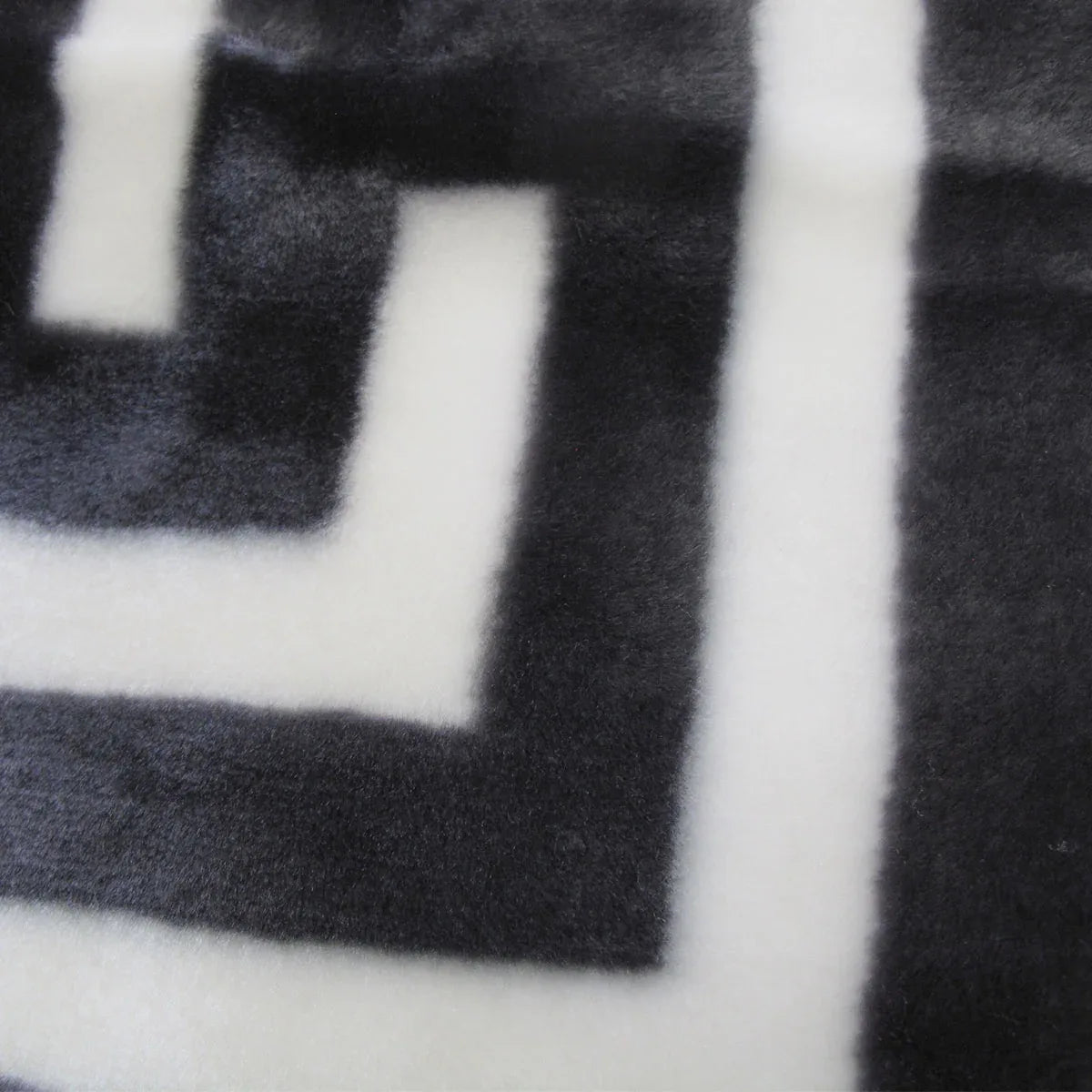Bloomington 800GSM Greek Key Charcoal Winter Premium Quality 1 Ply Mink Blanket King - Mekamart Australia