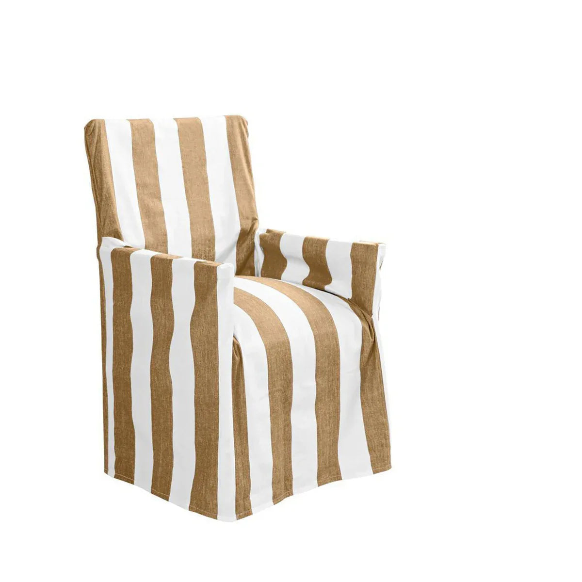 IDC Homewares Cotton Director Chair Cover Taupe Stripes - Mekamart Australia