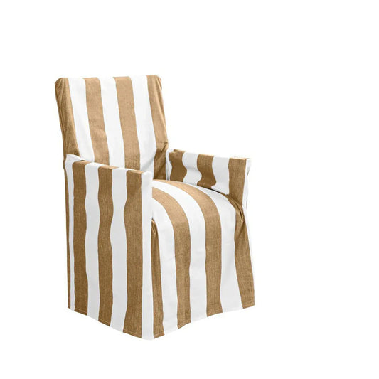 IDC Homewares Cotton Director Chair Cover Taupe Stripes - Mekamart Australia