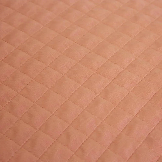 J.Elliot Home Adela Clay Pink Velvet Quilted Coverlet Set Queen/King - Mekamart Australia