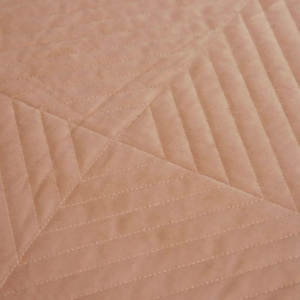 J.Elliot Home Merida Clay Pink Velvet Quilted Coverlet Set Queen/King - Mekamart Australia