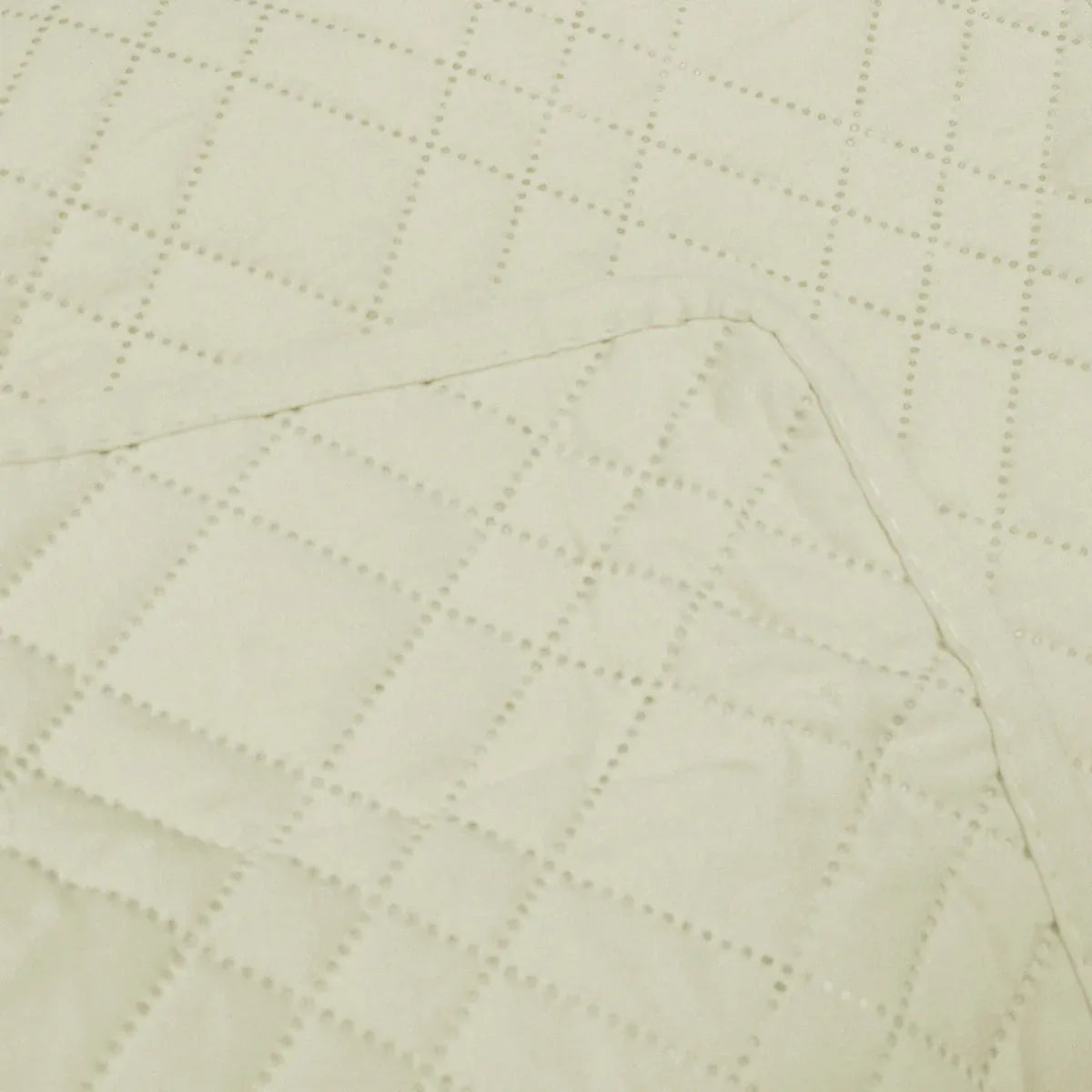 Jane Barrington Morris Light Cream Ultrasonic Embossed Lightly Quilted Reversible Coverlet Set King - Mekamart Australia