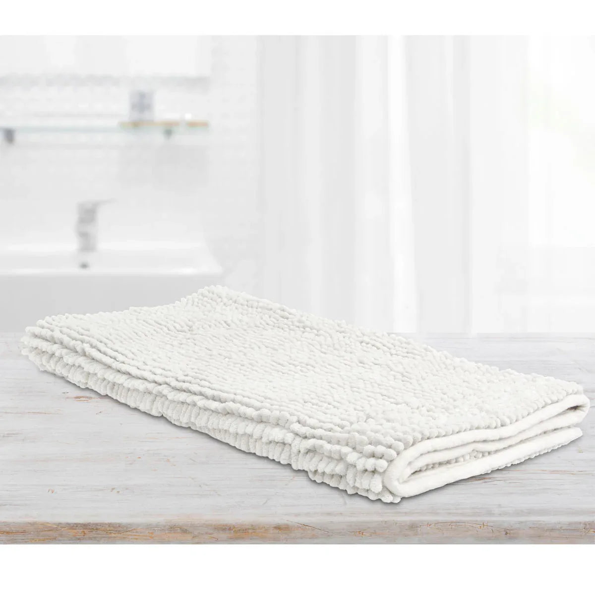 Toggle Microfiber Bath Mat Large White - Mekamart Australia