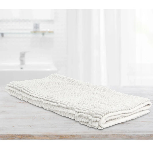 Toggle Microfiber Bath Mat Large White - Mekamart Australia