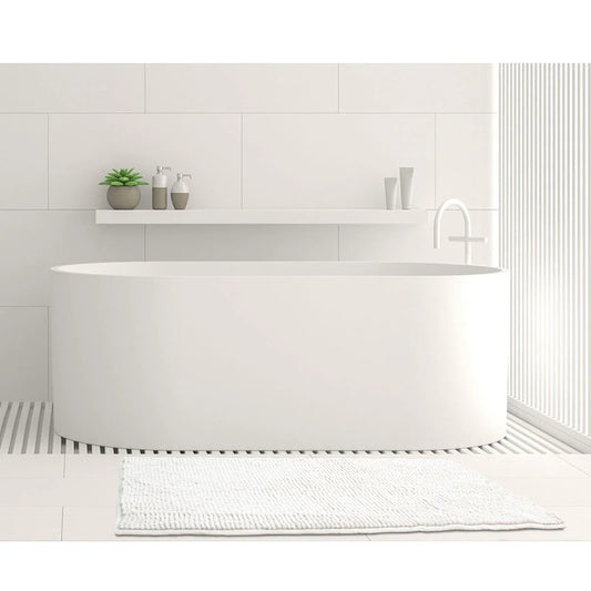 Toggle Microfiber Bath Mat Medium White - Mekamart Australia