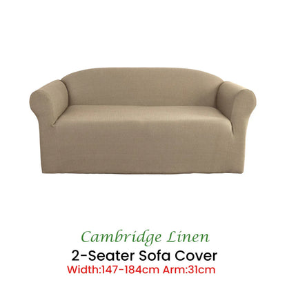 Elan Cambridge Extra-stretch Couch Cover Linen Two Seater Linen - Mekamart Australia