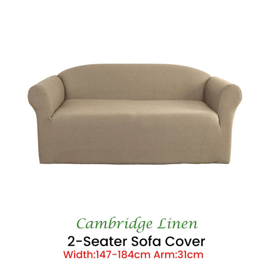Elan Cambridge Extra-stretch Couch Cover Linen Two Seater Linen - Mekamart Australia