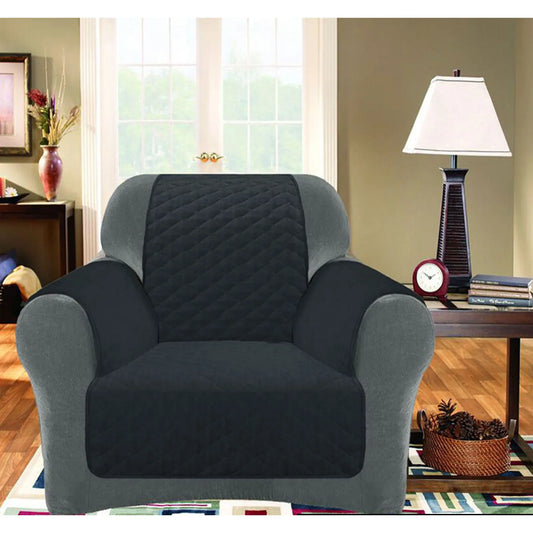 Custom Fit Sofa Cover Protector One Seater Slate - Mekamart Australia