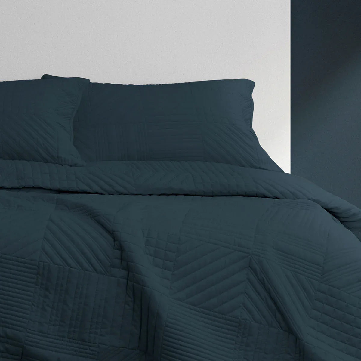 Ardor Finley Navy 3 Pcs Quilted Coverlet Set Queen/King - Mekamart Australia