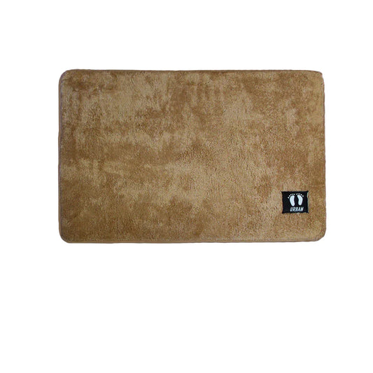 Asha Anti Slip Polyester Bath Mat 50 x 80 cm Brown - Mekamart Australia