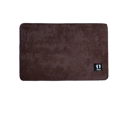 Asha Anti Slip Polyester Bath Mat 50 x 80 cm Chocolate - Mekamart Australia