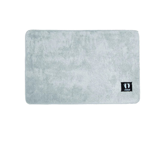 Asha Anti Slip Polyester Bath Mat 50 x 80 cm Silver - Mekamart Australia