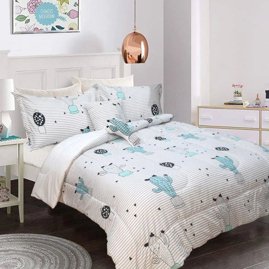 Ramesses 5 Piece Kids Comforter Set Cactus Single - Mekamart Australia