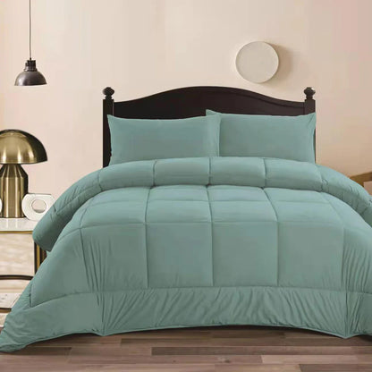 Ramesses Aqua 3- Piece Mink Flannel Comforter Set King - Mekamart Australia