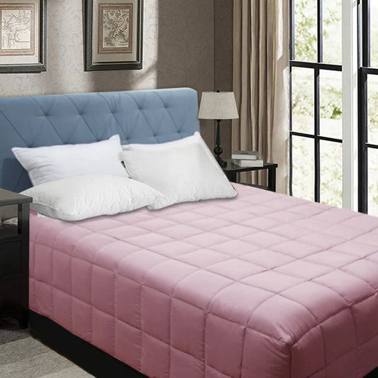 Shangri La Bamboo Blend Microfiber Box End Quilt Dusty Pink Double - Mekamart Australia