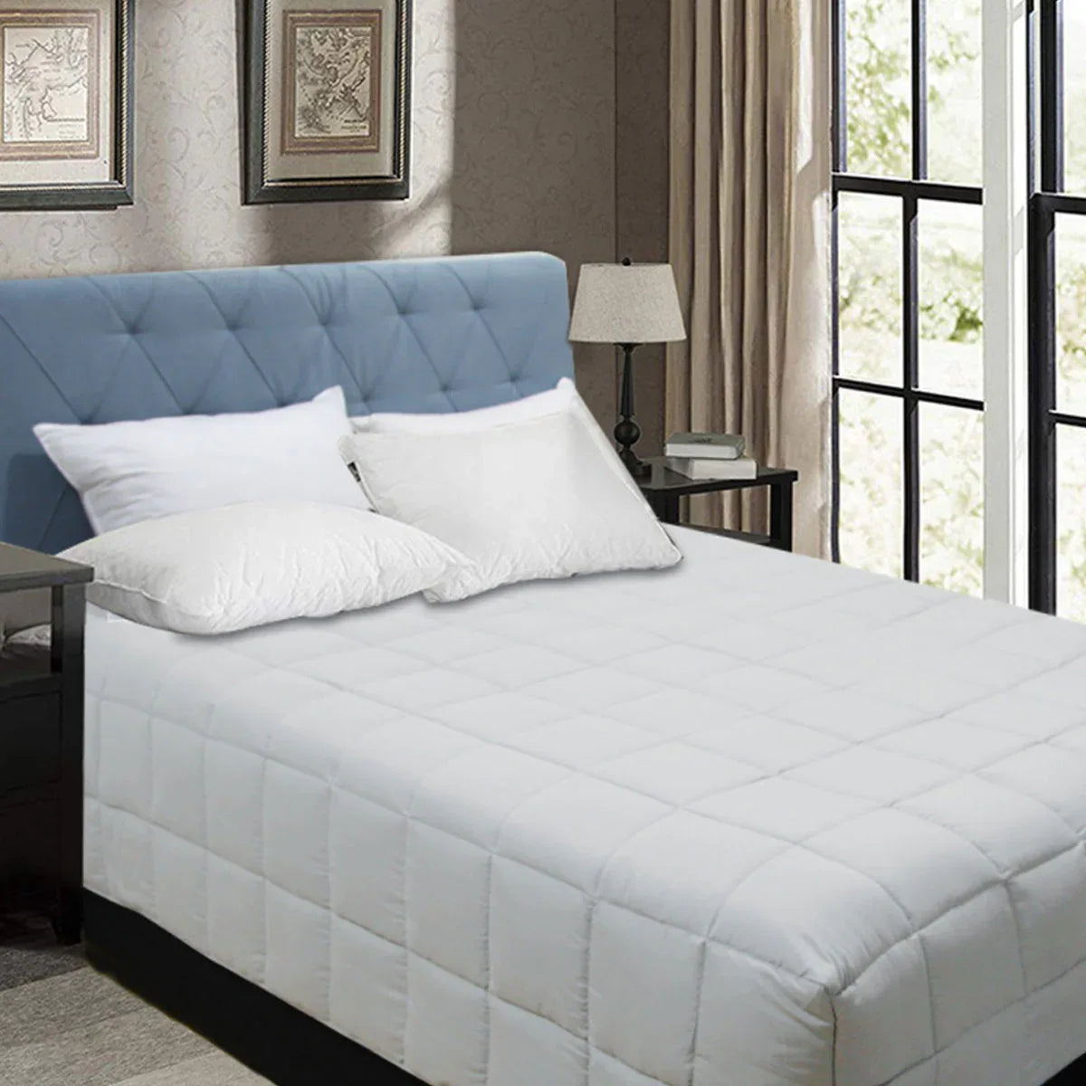 Shangri La Bamboo Blend Microfiber Box End Quilt Silver Double - Mekamart Australia