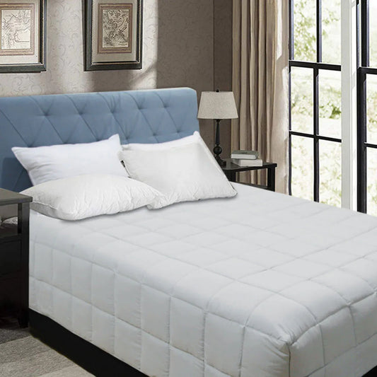 Shangri La Bamboo Blend Microfiber Box End Quilt Silver Queen - Mekamart Australia