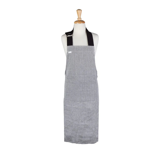 Rans Herringbone Black Cotton Apron - Mekamart Australia