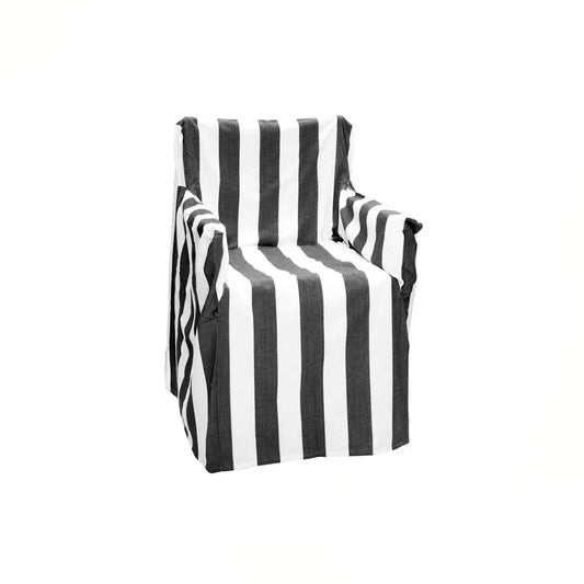 Rans Alfresco 100% Cotton Director Chair Cover - Striped Black - Mekamart Australia
