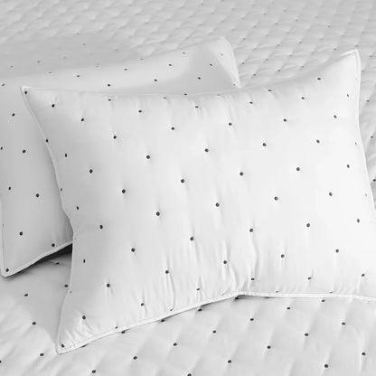Jenny Mclean Swiss Dots Blue 3 Piece Coverlet Set King - Mekamart Australia