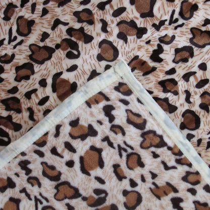 Animal Pattern Soft Flannel Plush Queen Size Blanket 220 x 240cm Leopard - Mekamart Australia