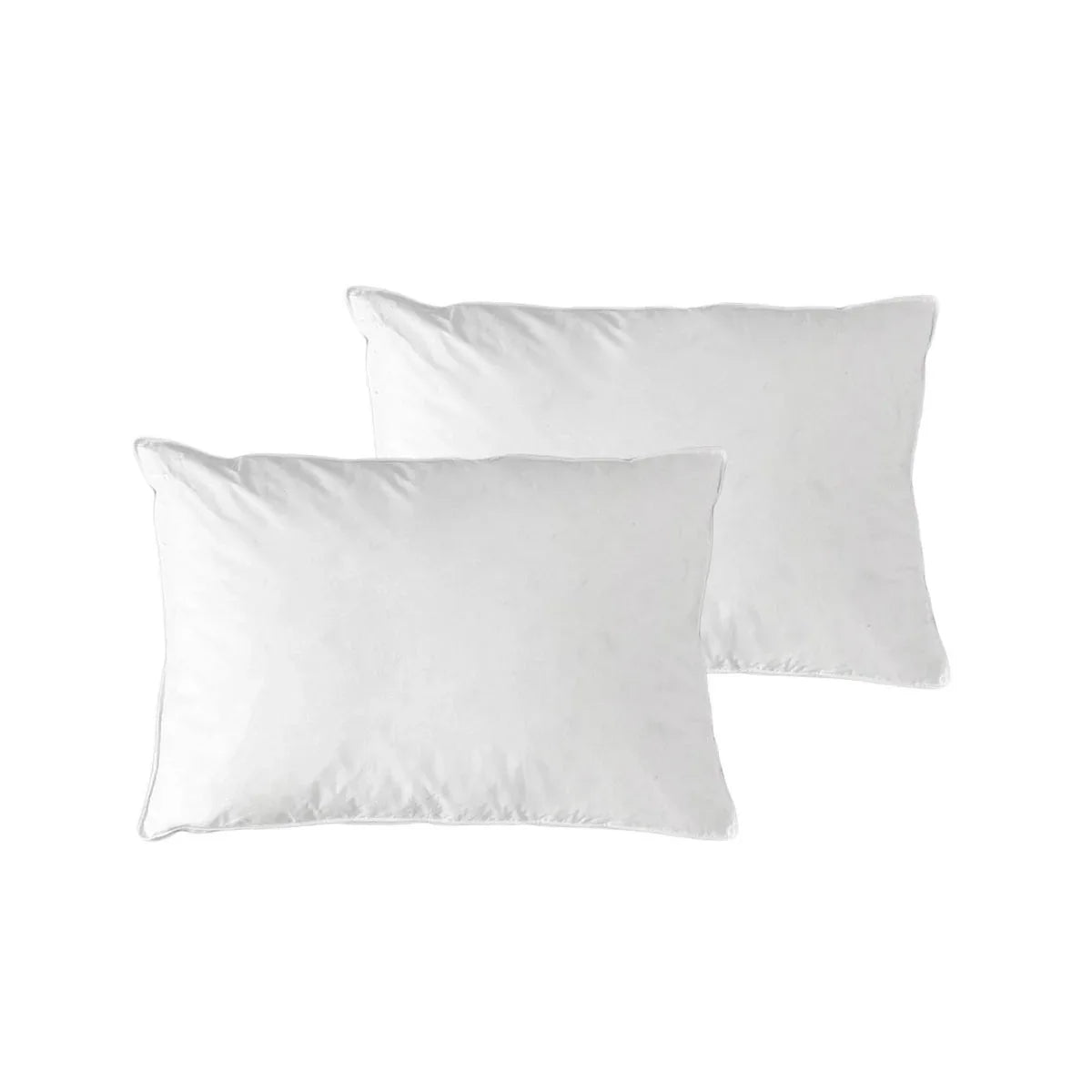 At Home Homewares Pack of 2 Standard Machine Washable Feather Pillows 45 x 70 +13 cm - Mekamart Australia