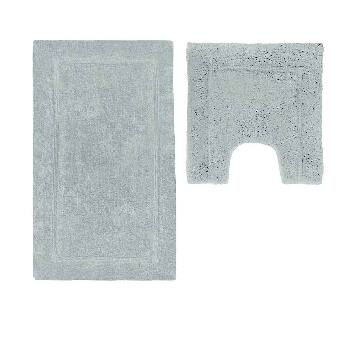 2200GSM 2 Pce Axel 100% Cotton Bath Mat Set Silver Cloud - Mekamart Australia