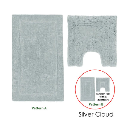 2200GSM 2 Pce Axel 100% Cotton Bath Mat Set Silver Cloud - Mekamart Australia