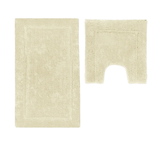 2200GSM 2 Pce Axel 100% Cotton Bath Mat Set Vanilla - Mekamart Australia