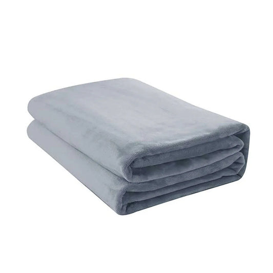 Jason 400GSM Super Soft Micro Fleece Blanket Silver Double - Mekamart Australia