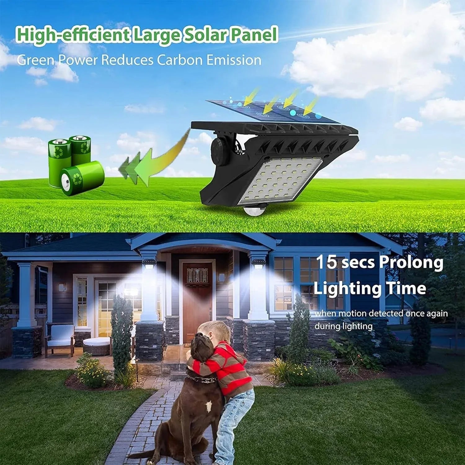 Clip-On Solar LED Light Outdoor Motion Sensor 45 LEDs IP65 Waterproof Security Wall Light - Mekamart Australia
