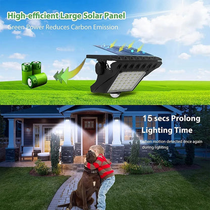 Clip-On Solar LED Light Outdoor Motion Sensor 45 LEDs IP65 Waterproof Security Wall Light - Mekamart Australia