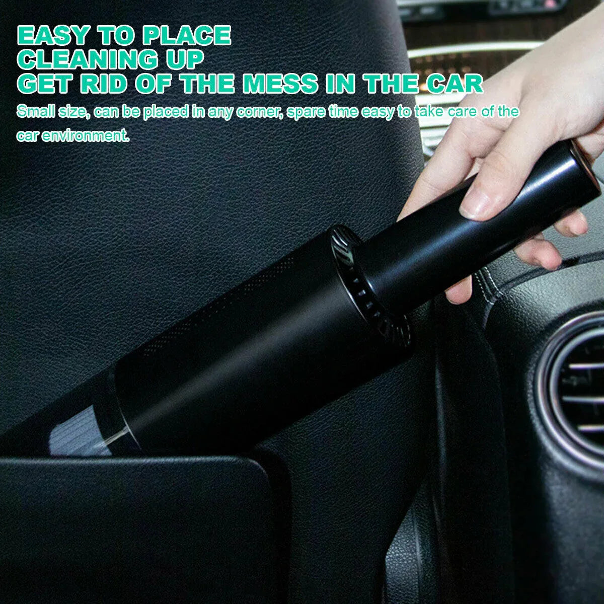 Wireless Charge 6000Pa Suction Powerful Portable Car Vacuum Cleaner Home Duster(Black) - Mekamart Australia