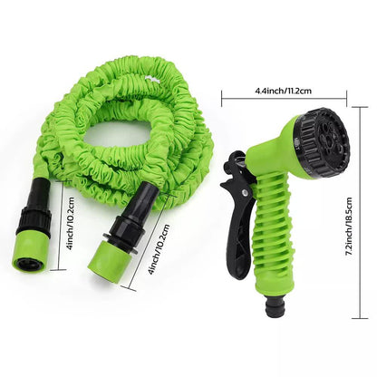 25FT Water Garden Hose Flexible Expandable Pipe Car Wash W/ Spray Nozzle Gun - Mekamart Australia