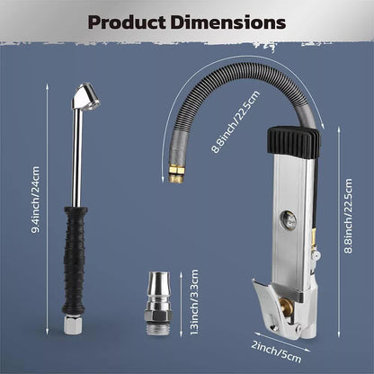 3in1 255PSI Tyre Inflator Car Motorcycle Air Tire Pressure Gauge Hose Pump Au - Mekamart Australia