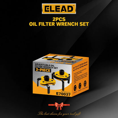 ELEAD 2Pcs Oil Filter Wrench Set Adjustable Oil Filter Change Set Engine Filters - Mekamart Australia