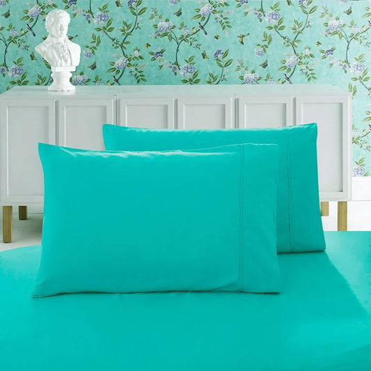 1000TC Premium Ultra Soft King size Pillowcases 2-Pack - Teal - Mekamart Australia