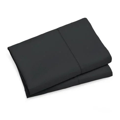 1000TC Premium Ultra Soft Queen size Pillowcases 2-Pack - Black - Mekamart Australia
