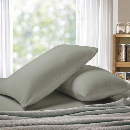 1000TC Premium Ultra Soft Queen size Pillowcases 2-Pack - Grey - Mekamart Australia