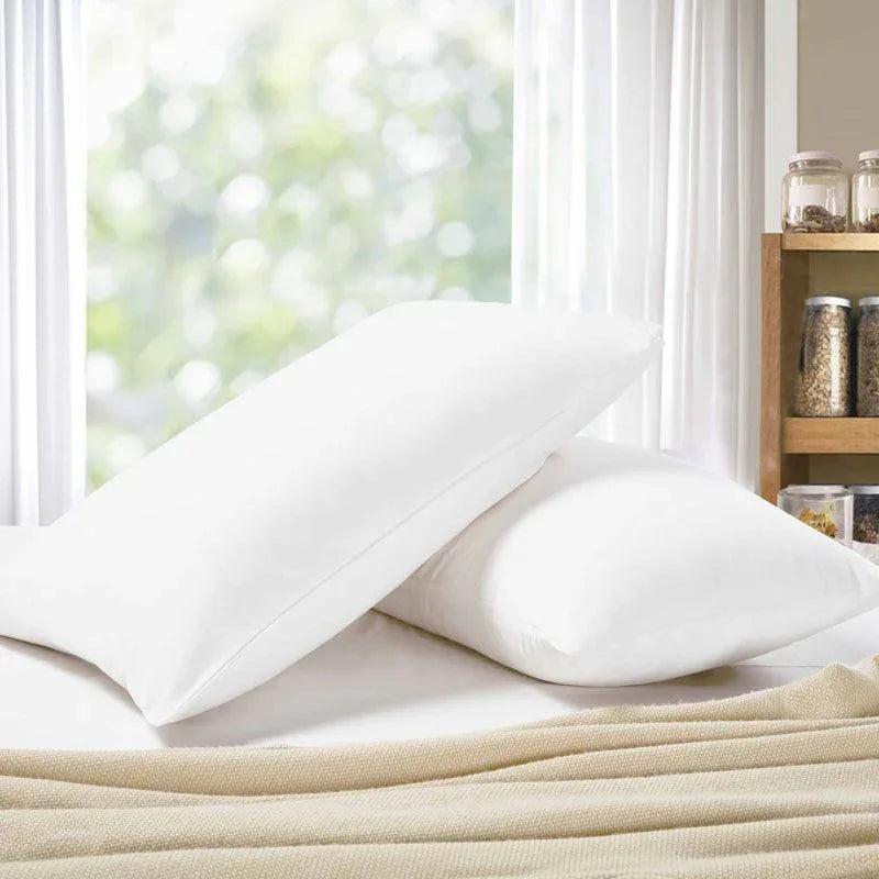 1000TC Premium Ultra Soft Standrad size Pillowcases 2-Pack - White - Mekamart Australia