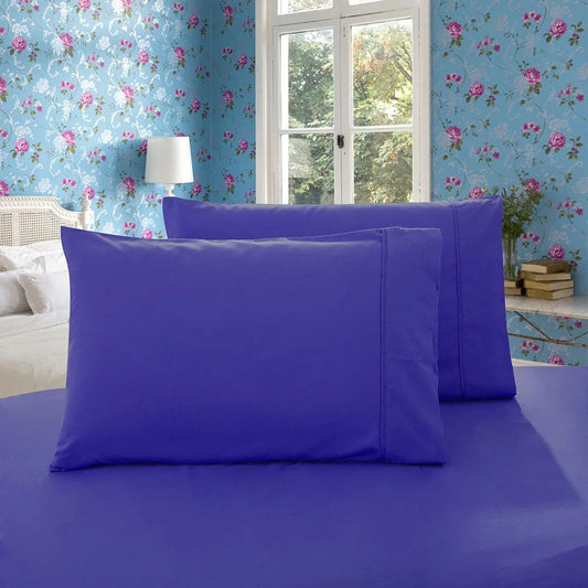 1000TC Premium Ultra Soft Standrad size Pillowcases 2-Pack - Royal Blue - Mekamart Australia