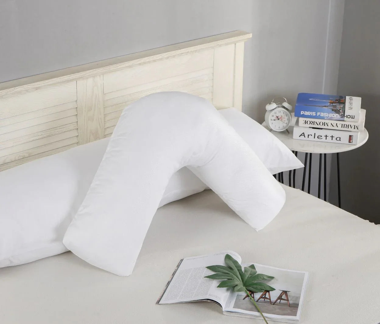 1000TC Premium Ultra Soft V SHAPE Pillowcase - White - Mekamart Australia