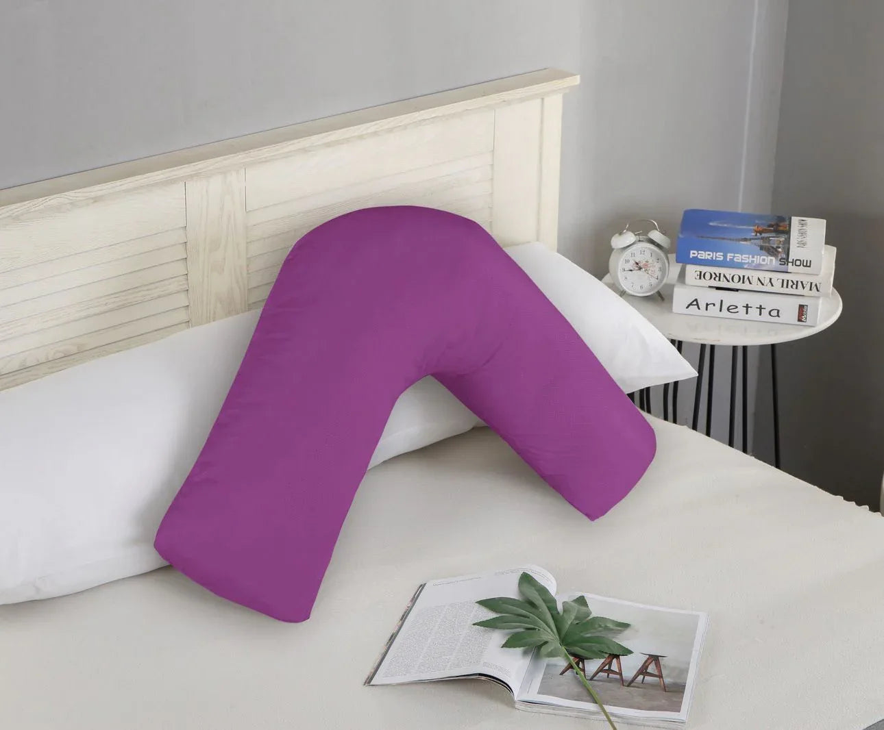 1000TC Premium Ultra Soft V SHAPE Pillowcase - Purple - Mekamart Australia
